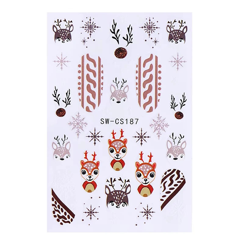 Christmas Cartoon Nail Art Decals - 20