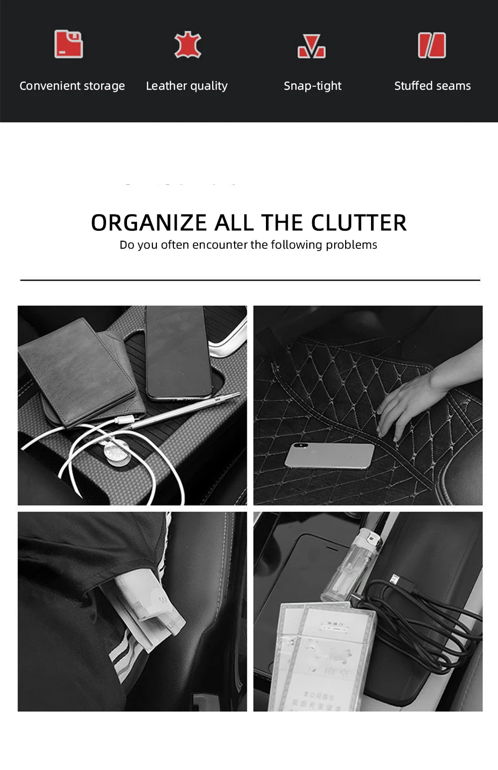 Car Seat Gap Organizer and Console Side Storage Box