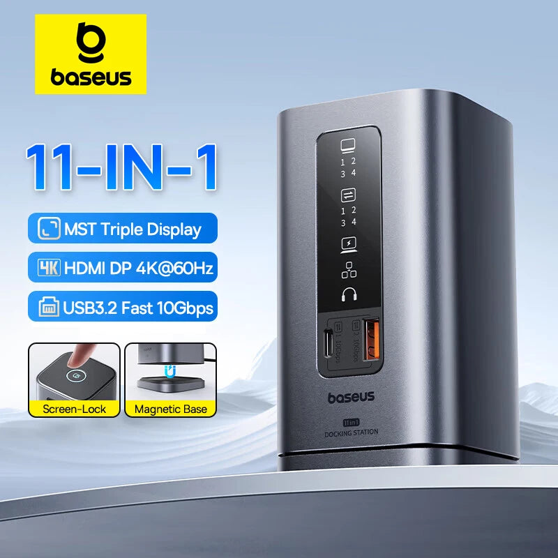 11-in-1 USB-C Docking Station with 4K Triple Display and 100W PD