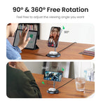 2-in-1 Magnetic Wireless Charging Stand for iPhone and Earbuds