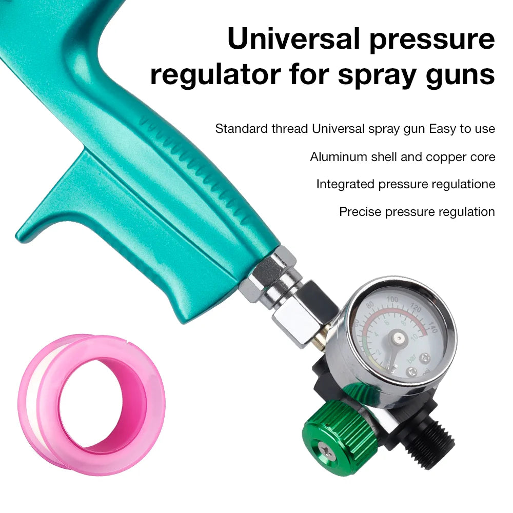 G1/4 Paint Spray Gun Air Pressure Regulator with Gauge