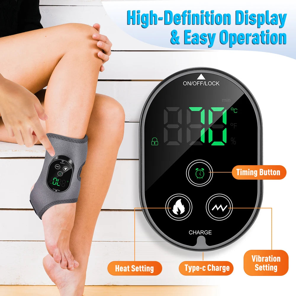 Heated Vibration Massager for Ankle, Calf, and Foot - 5