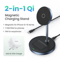 2-in-1 Magnetic Wireless Charging Stand for iPhone and Earbuds