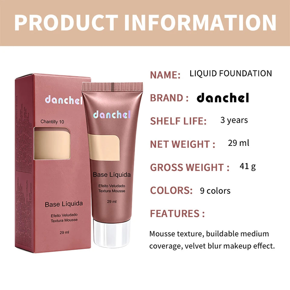 Long-Lasting Velvet Matte Liquid Foundation