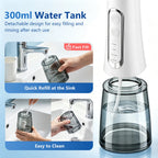 Cordless Water Dental Flosser with 4 Cleaning Modes
