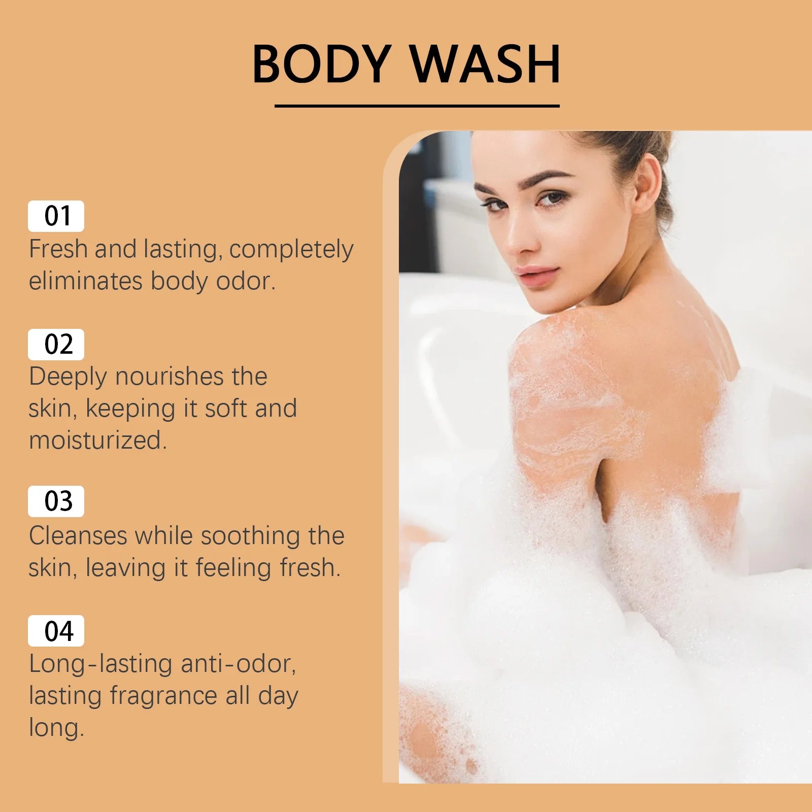 Persimmon Body Wash for Sweat Odor Elimination - 10