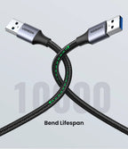 USB 3.0 Male to Male Extension Cable 5Gbps High-Speed Data Transfer