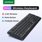 Ultra-Slim 2.4G Wireless 104-Key Full-Size Keyboard