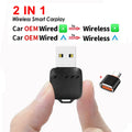 2-in-1 Wired to Wireless CarPlay and Android Auto Adapter Dongle