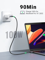 100W USB-C to USB-C Fast Charging and Data Sync Cable