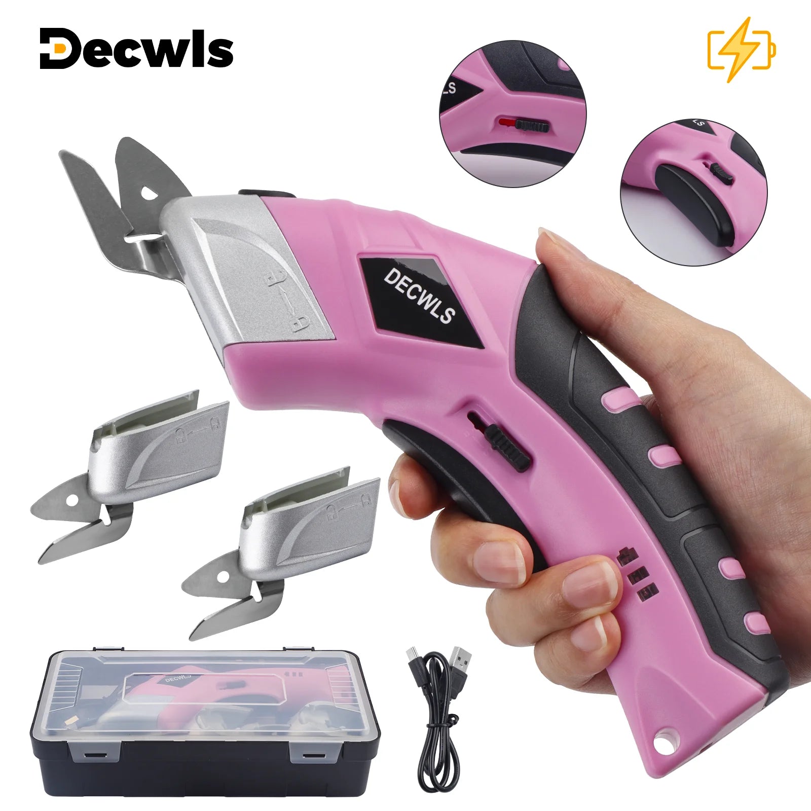 Electric Cordless Fabric Scissors for Sewing and Crafting - 1