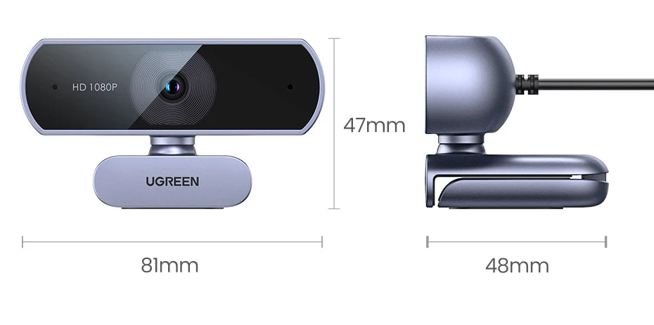 1080P HD USB Webcam with Dual Microphones for Laptop and PC - 36