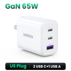 65W GaN Fast Wall Charger with Triple USB-C and USB-A Ports