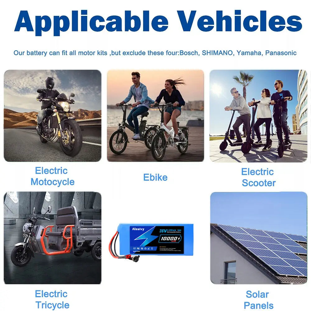 36V Lithium-Ion Rechargeable Battery Pack for Electric Scooters - 5