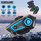 Motorcycle Helmet Bluetooth 5.4 Headset with RGB Lights IPX67 Waterproof