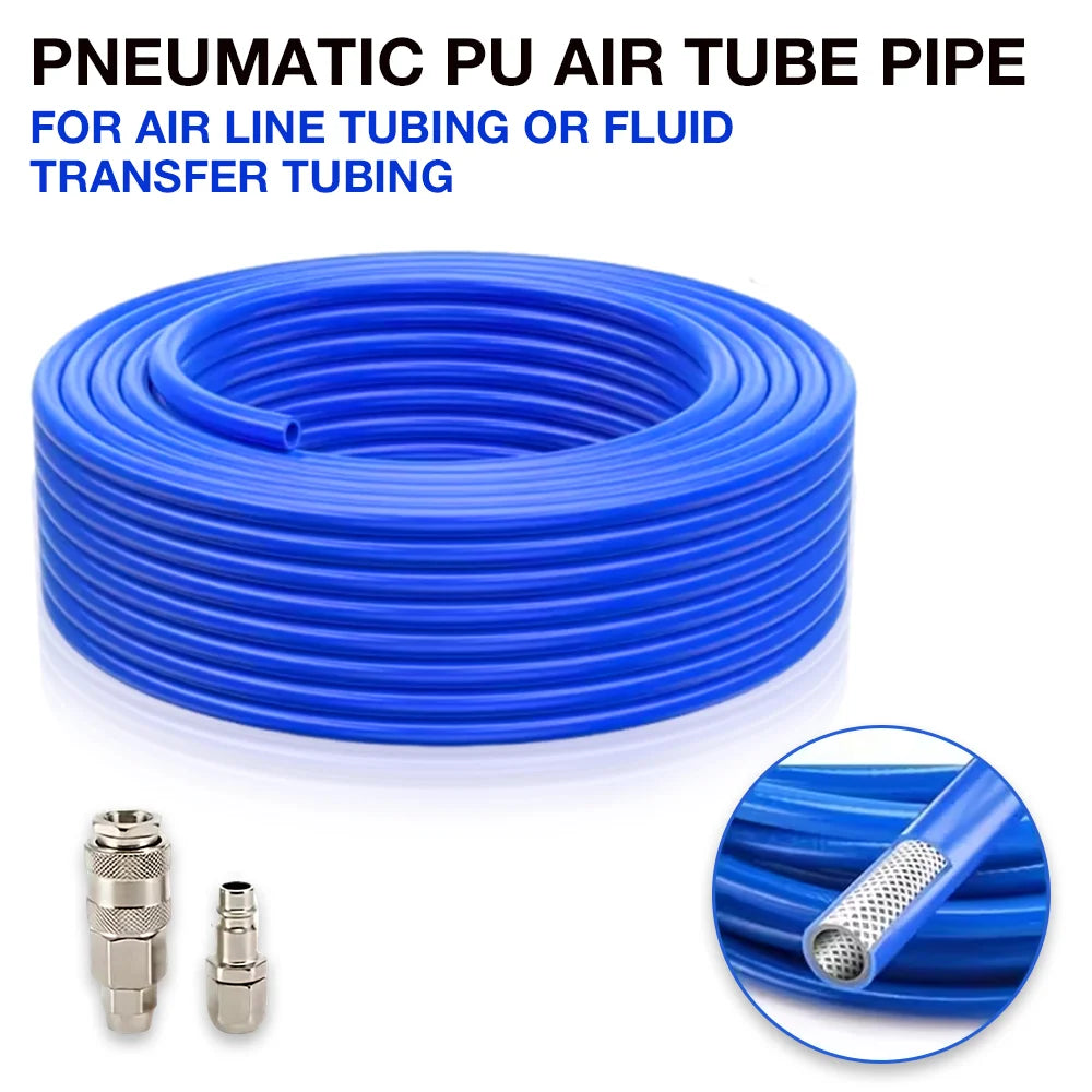 Flexible Pneumatic PU Air Hose with Quick-Connect Fittings