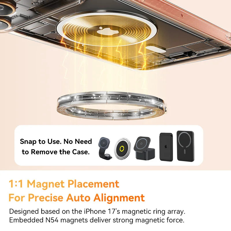 Magnetic Transparent Protective Case for iPhone - 4