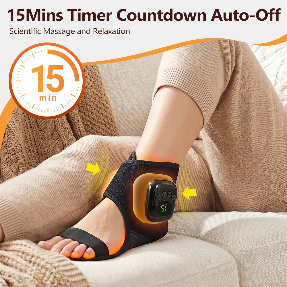 Wireless Ankle Airbag Compression Massager with Heat - 5