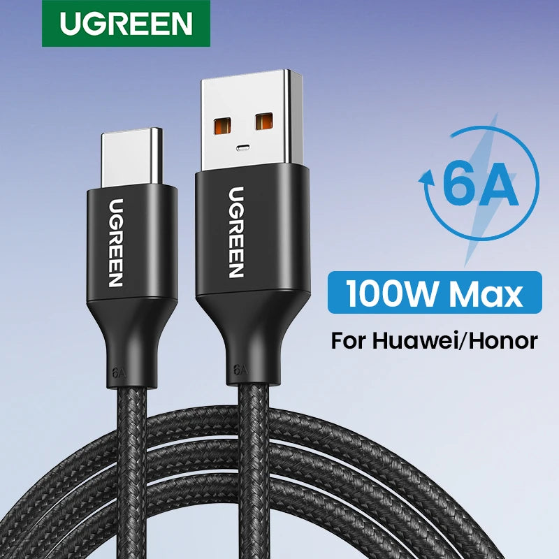 100W 6A Fast Charging Cable for Huawei and Honor Smartphones - 1