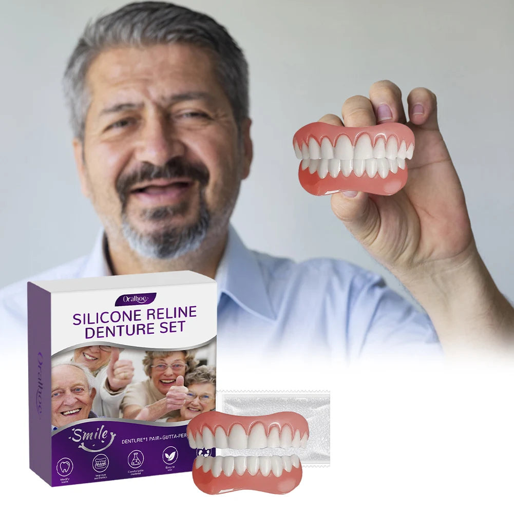 Silicone Reline Denture Set for Comfortable Fit