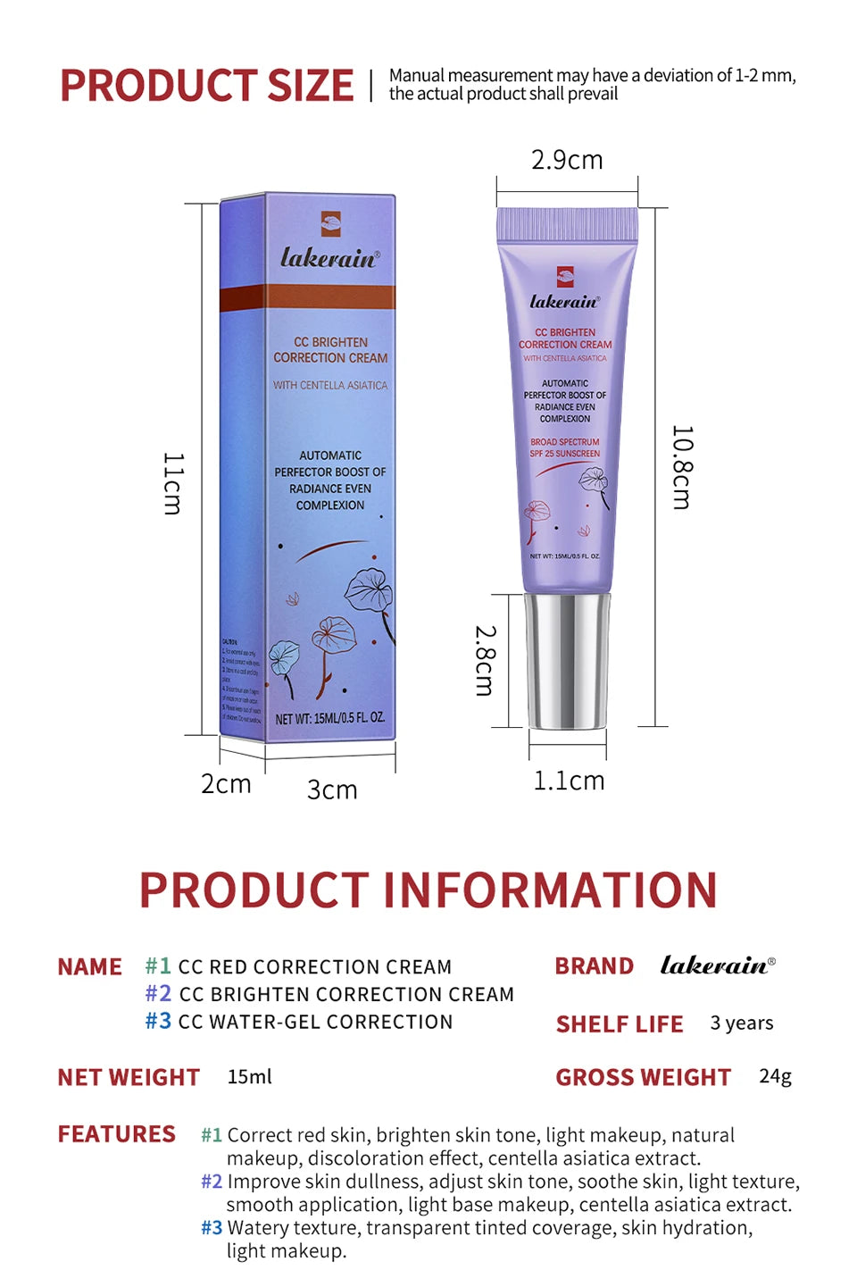 Color Correcting CC Cream Foundation - 25