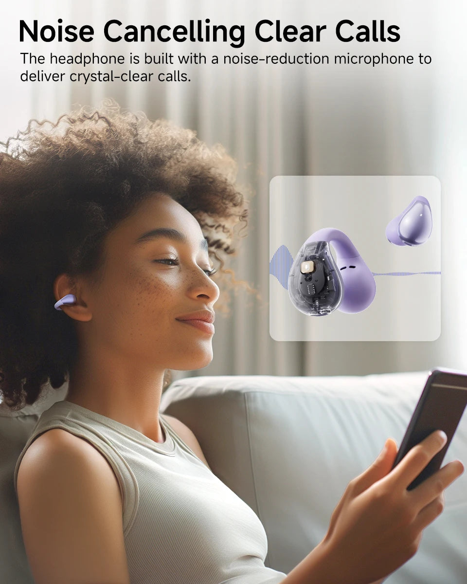Open Ear Wireless Bluetooth 5.4 Earbuds with ENC Mic - 15
