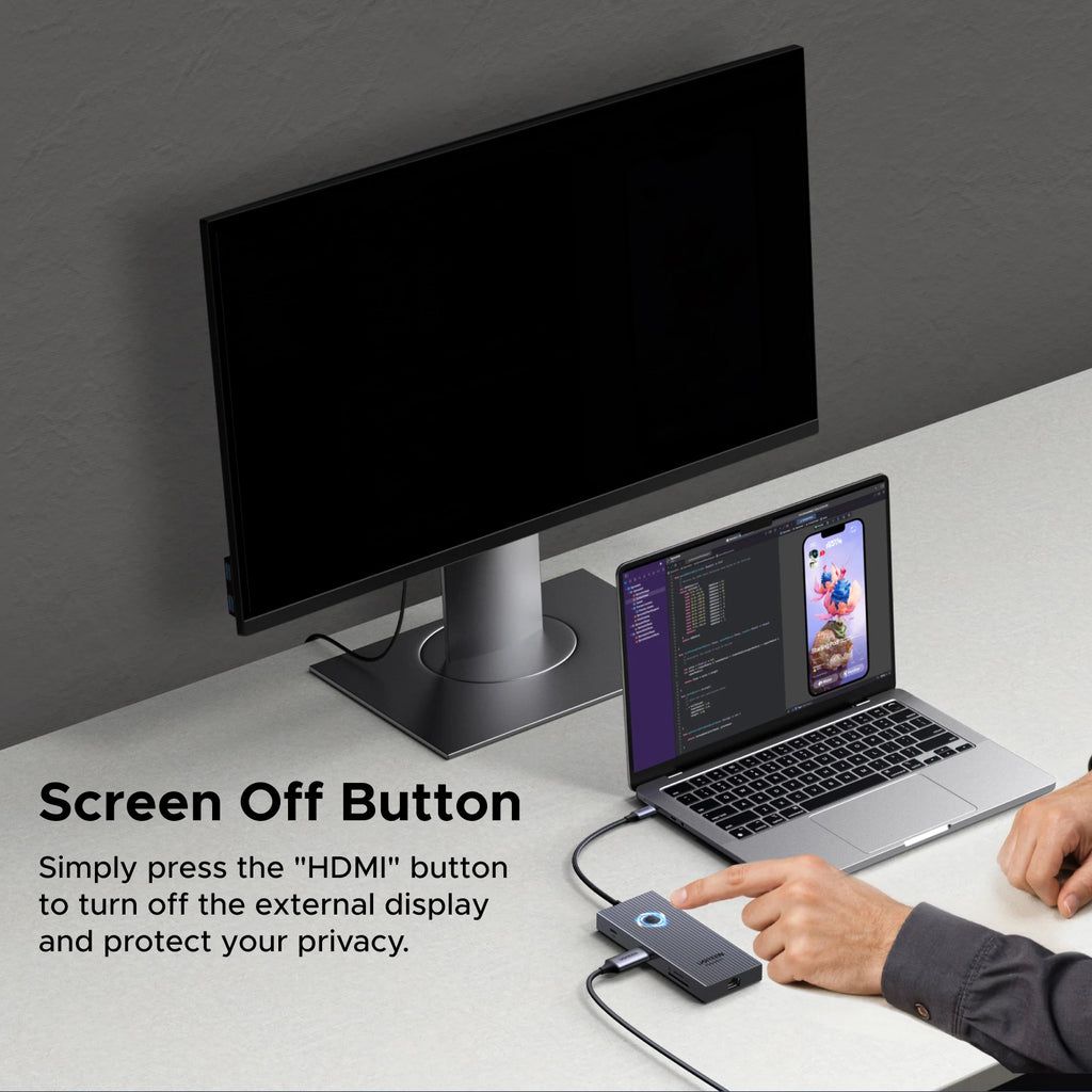 9-in-1 USB-C Hub 4K 60Hz Docking Station with 100W Power Delivery