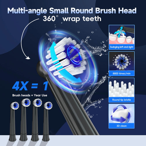 3-in-1 Oral Hygiene Kit: Flosser, Toothbrush & Facial Cleanser