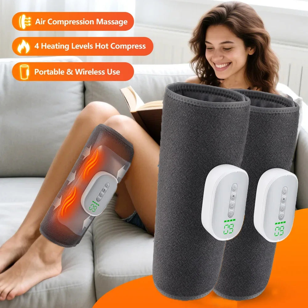 Wireless Heated Calf Compression Leg Massager