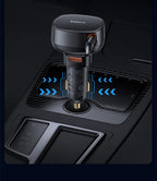 60W Fast Dual Port Car Charger with Retractable Cable