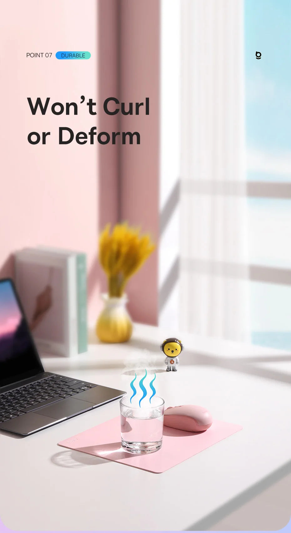 Waterproof PU Leather Desk Mouse Pad for Office and Gaming