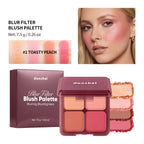 4-Shade Matte and Shimmer Blush Palette