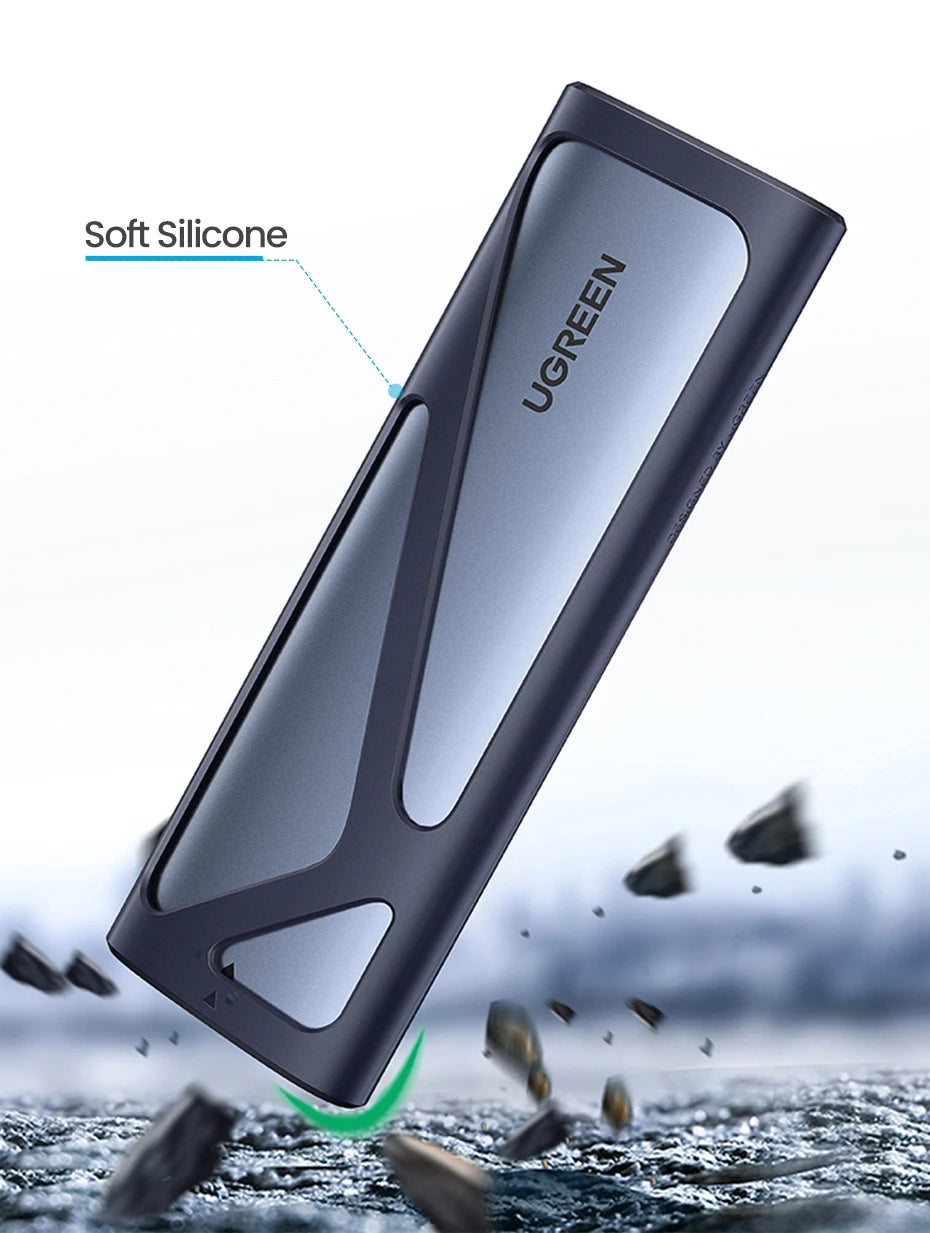 Dual Protocol M.2 NVMe SATA SSD Enclosure USB-C 10Gbps Adapter