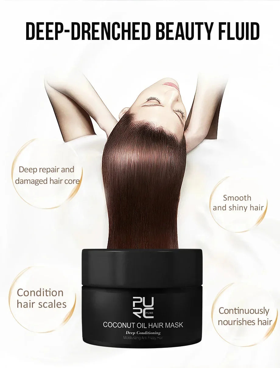 Keratin Collagen Deep Repair Hair Mask for Frizzy Damaged Hair - 10
