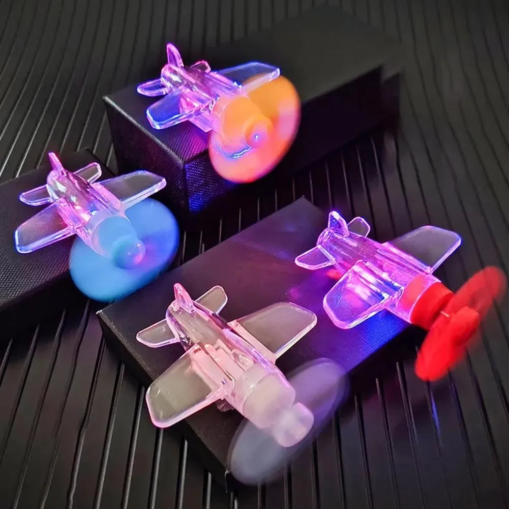 2pcs Wind Powered LED Airplane Decor for Motorcycle Car and Bicycle