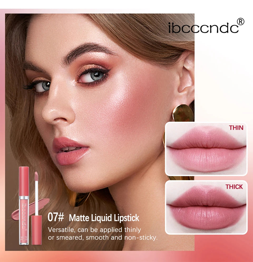 Matte Velvet Liquid Lipstick Waterproof Long-Lasting