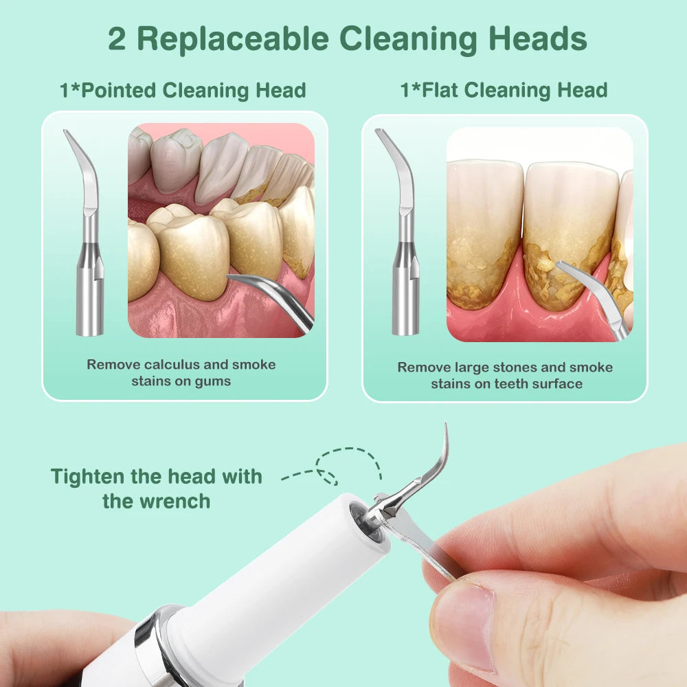 Electric Ultrasonic Teeth Tartar and Plaque Remover - 6
