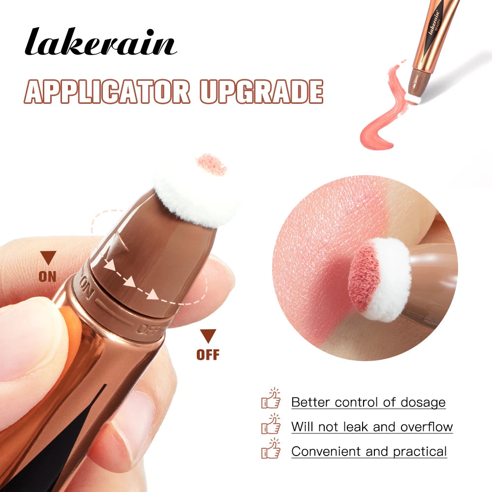 Liquid Contour, Blush and Highlighter Wand with Cushion Applicator - 6