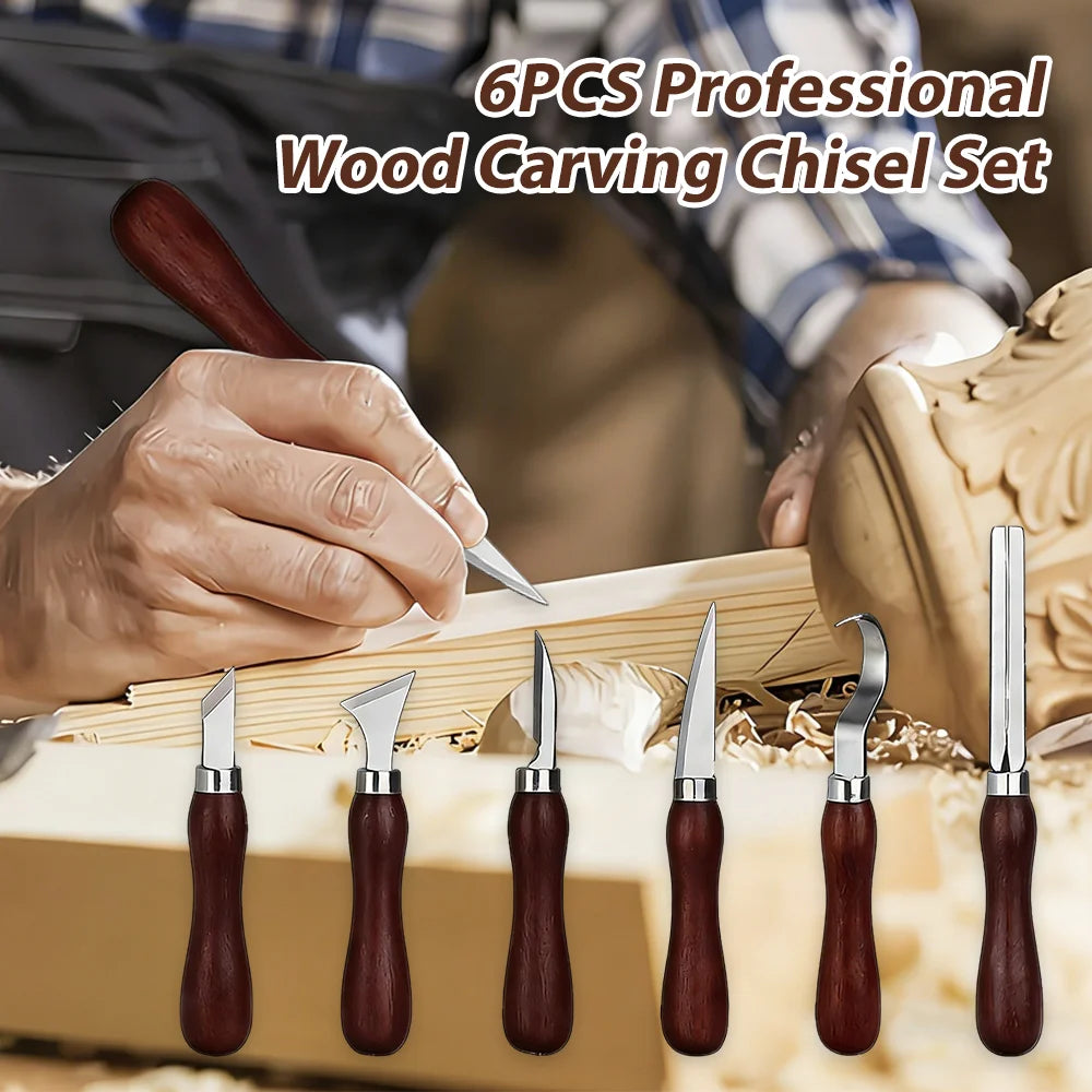 Professional Wood Carving and Whittling Chisel Set - 10