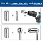 Universal Adjustable Socket Wrench Tool Set for Bolts and Nuts