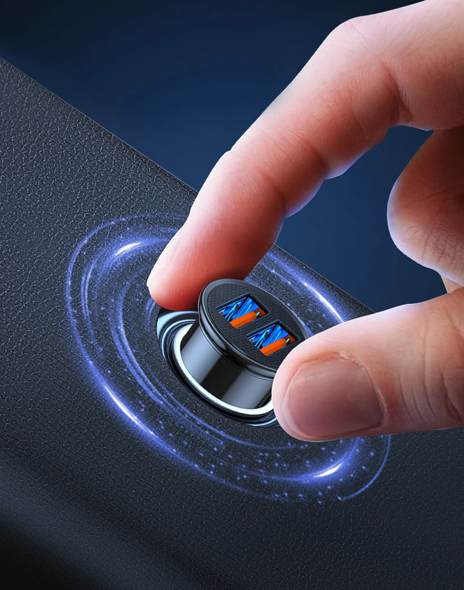 30W Dual Port Fast Car Charger USB and Type-C