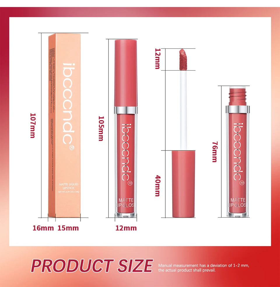 Matte Velvet Liquid Lipstick Waterproof Long-Lasting