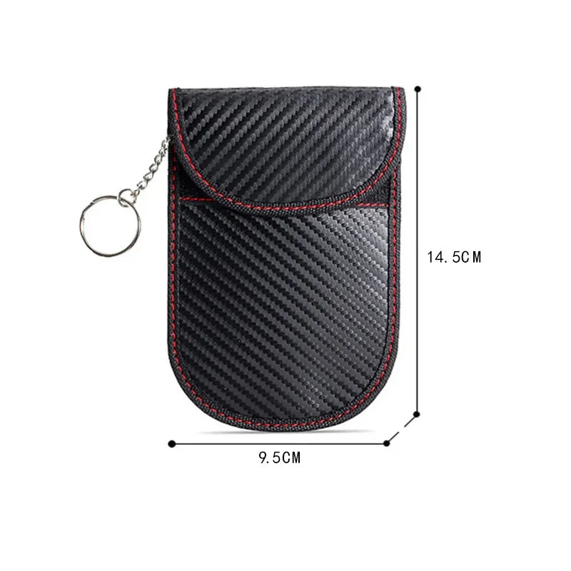 Carbon Fiber Car Key Fob RFID Signal Blocking Pouch Protector