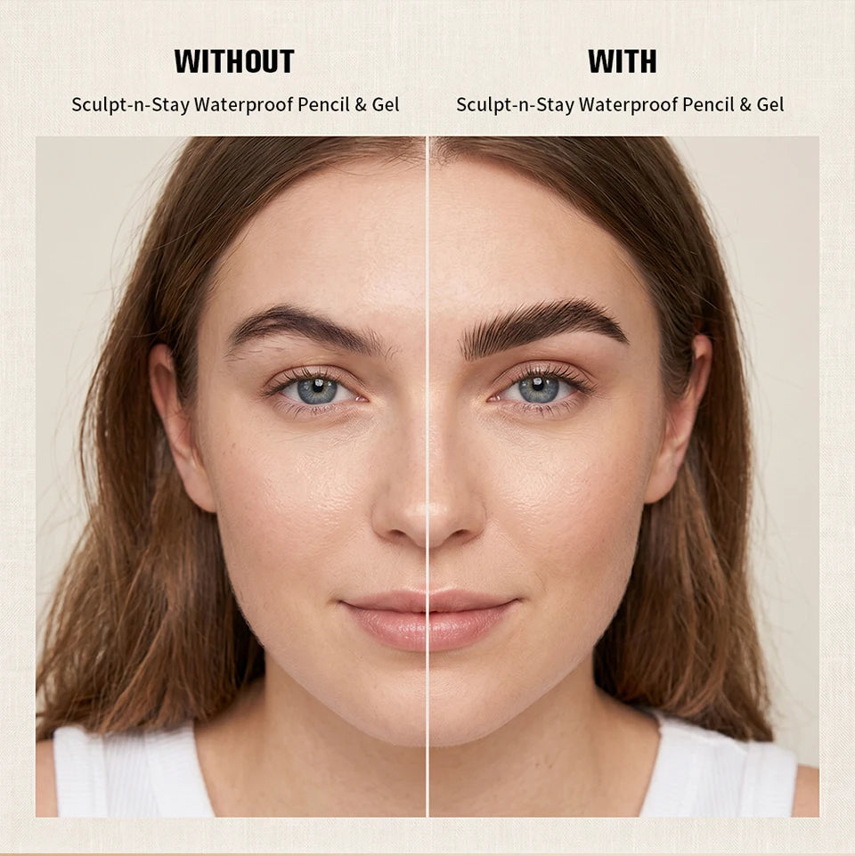 Waterproof 2-in-1 Eyebrow Pencil and Gel