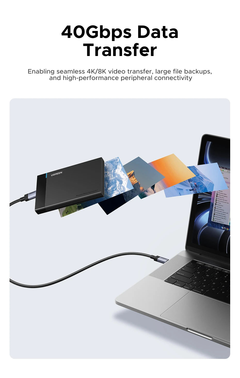USB4 240W Fast Charging and 40Gbps Data Sync Cable - 9