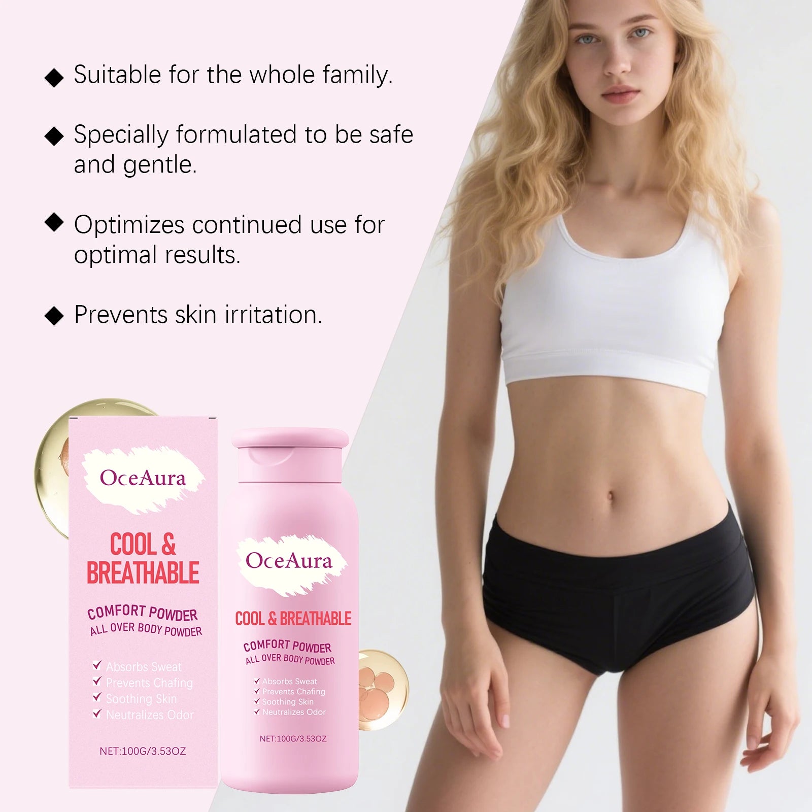 All-Over Body Cooling and Sweat Absorbing Comfort Powder - 6