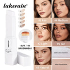 Dual-Ended Waterproof Foundation and Concealer Stick with Brush