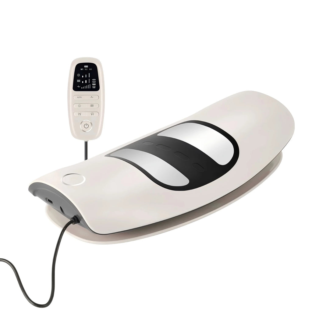 Electric Lumbar Back Stretcher and Waist Massager with Remote