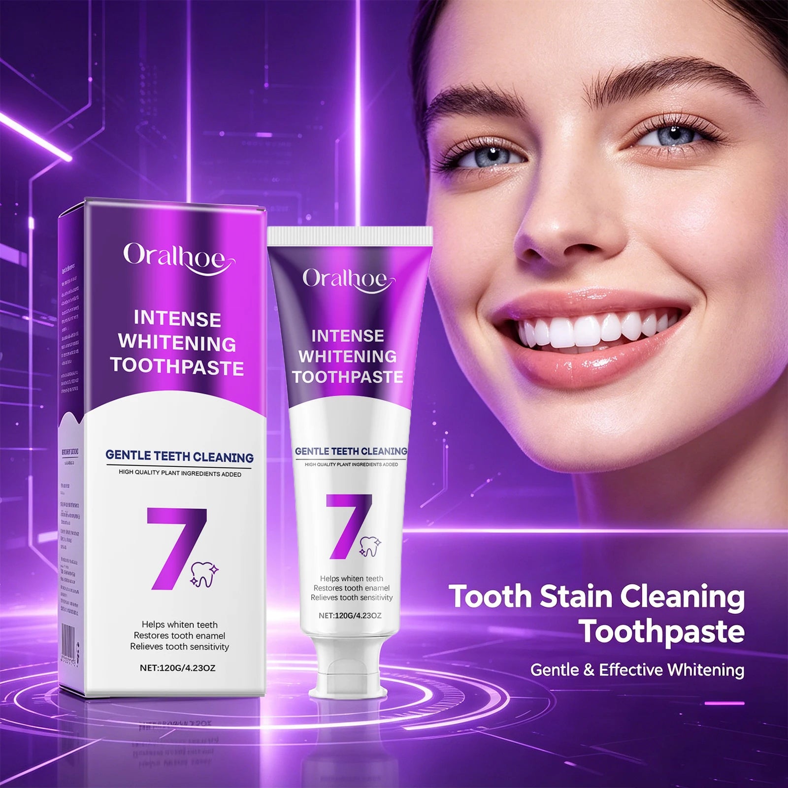 Intense Whitening Toothpaste for Stain Removal and Sensitive Teeth - 3