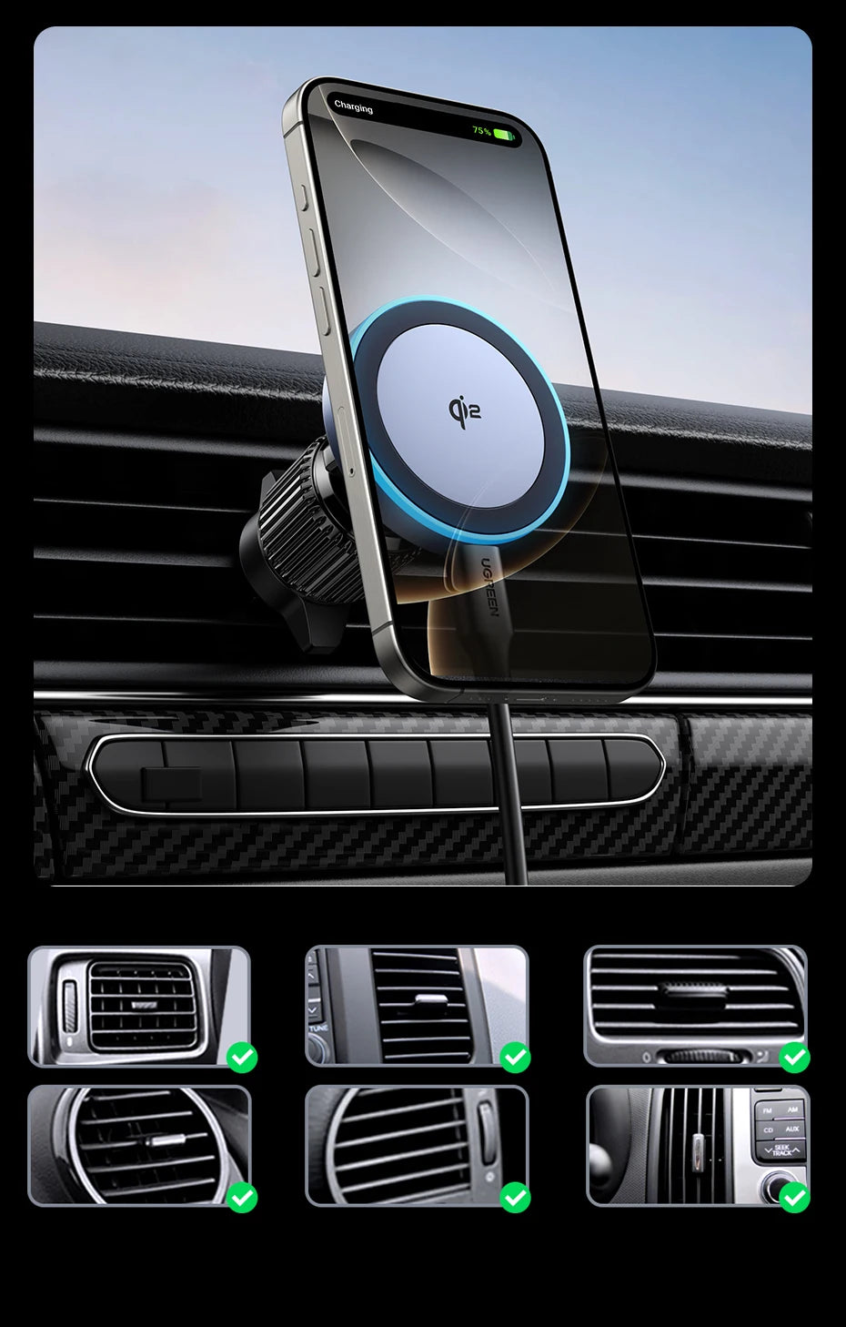 Magnetic Wireless Car Charger for iPhone - 19